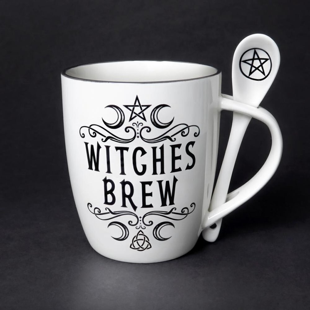NEW! Alchemy Gothic "Witch's Potion" Moon Cup & Spoon Set